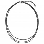 JOBO Collier 925 Silber, schwarz matt