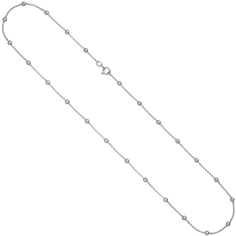 JOBO Collier Halskette mit Kugeln 925 Sterling Silber 45 cm Kette Silberkette