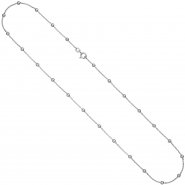 JOBO Collier Halskette mit Kugeln 925 Sterling Silber 45 cm Kette Silberkette