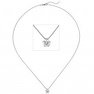 JOBO Collier Kette mit Anh�nger 585 Gold Wei�gold 1 Diamant Brillant 1,0 ct. 45 cm