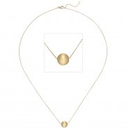 JOBO Collier Kette mit Anh�nger Kugel 750 Gold Gelbgold matt 45 cm Halskette