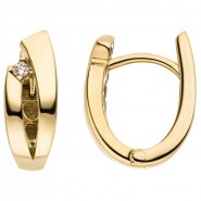 JOBO Creolen 333 Gold mit Zirkonia