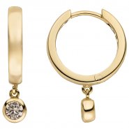JOBO Creolen 333 Gold mit Zirkonia