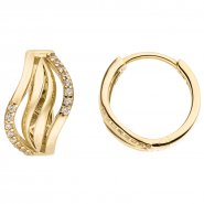 JOBO 333 Gold Creolen mit Zirkonia