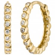 JOBO Creolen aus 333 Gold mit Zirkonia
