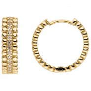 JOBO Creolen 333 Gold mit 52 Zirkonia