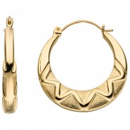 Elegante JOBO Creolen 375 Gold Ohrringe