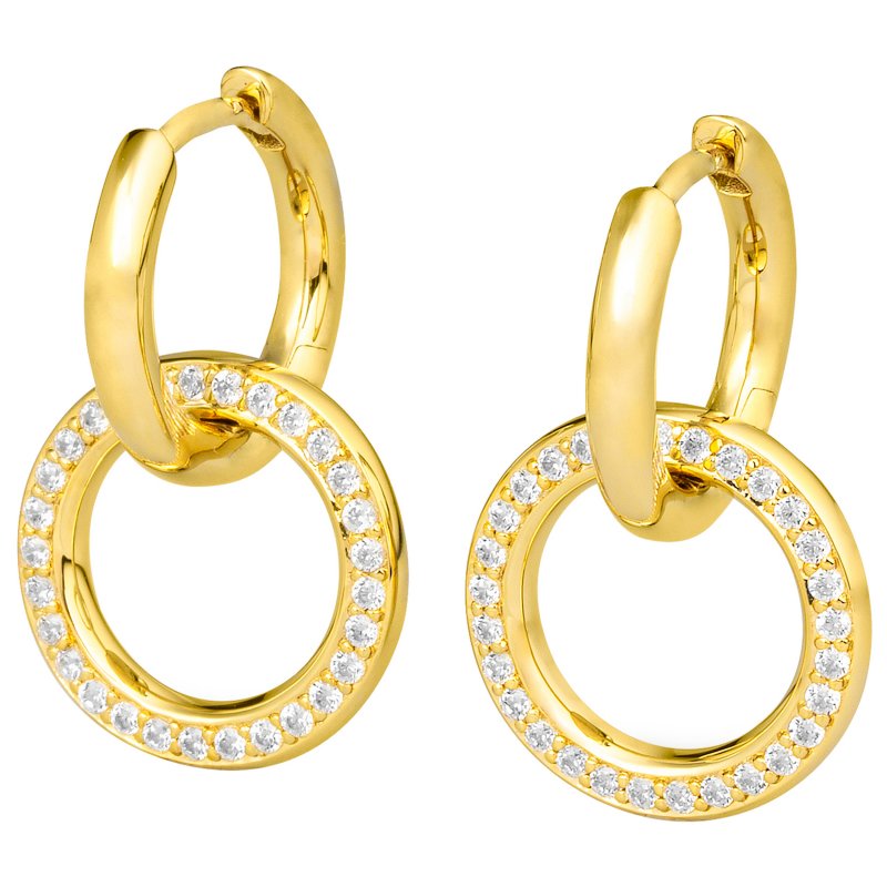 JOBO Creolen 585 Gold 58 Diamanten Brillanten Ohrringe Goldcreolen