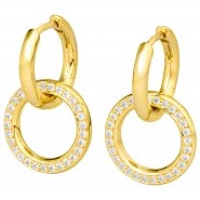 JOBO Creolen 585 Gold 58 Diamanten Brillanten Ohrringe Goldcreolen
