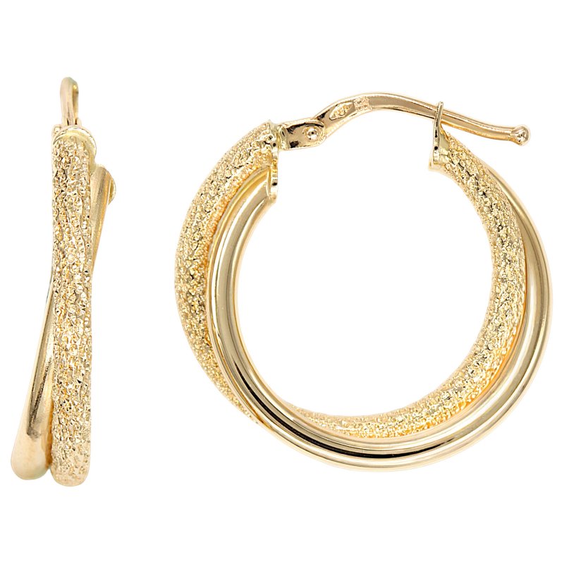 JOBO Creolen 585 Gold Gelbgold Ohrringe Goldcreolen Goldohrringe