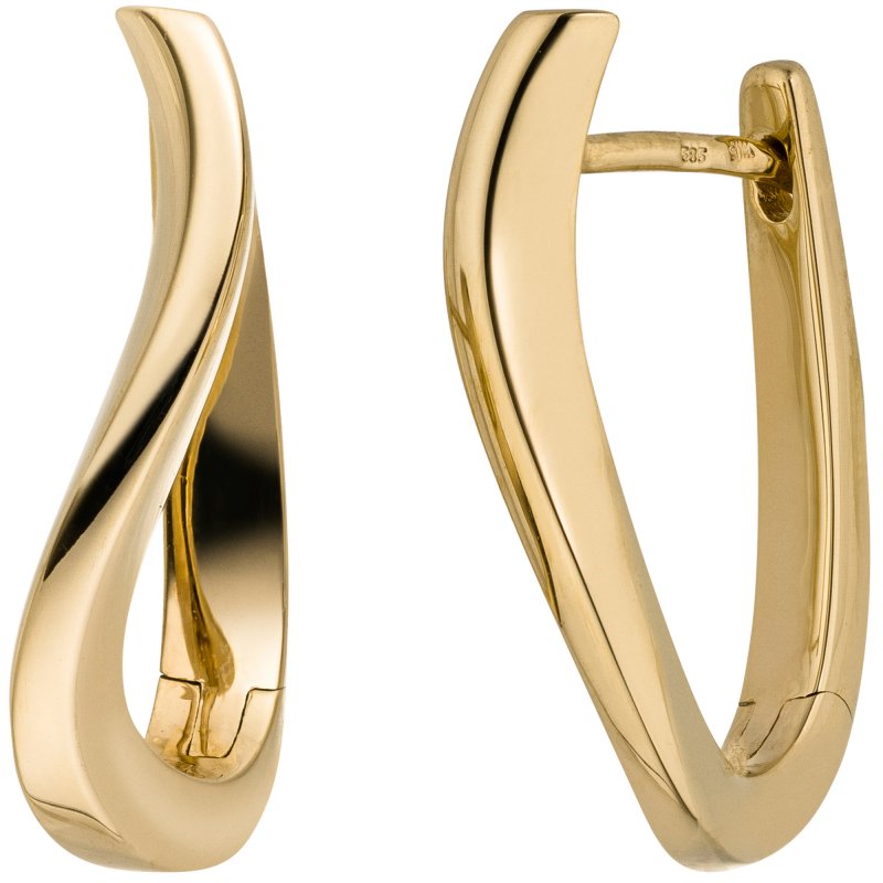 JOBO Creolen 585 Gold Gelbgold Ohrringe