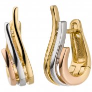 Creolen 585 Gold Tricolor von JOBO