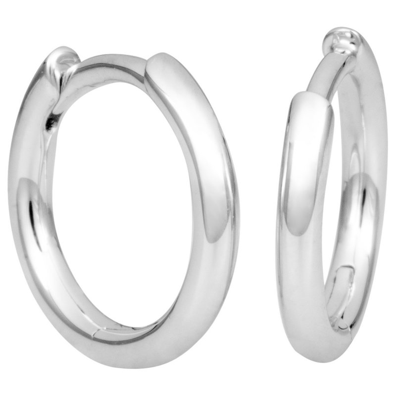 JOBO Creolen 585 Gold Weißgold Ohrringe Goldcreolen Goldohrringe