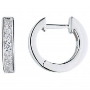 JOBO Creolen Silber mit Zirkonia