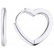JOBO Creolen Herz 925 Silber Ohrringe