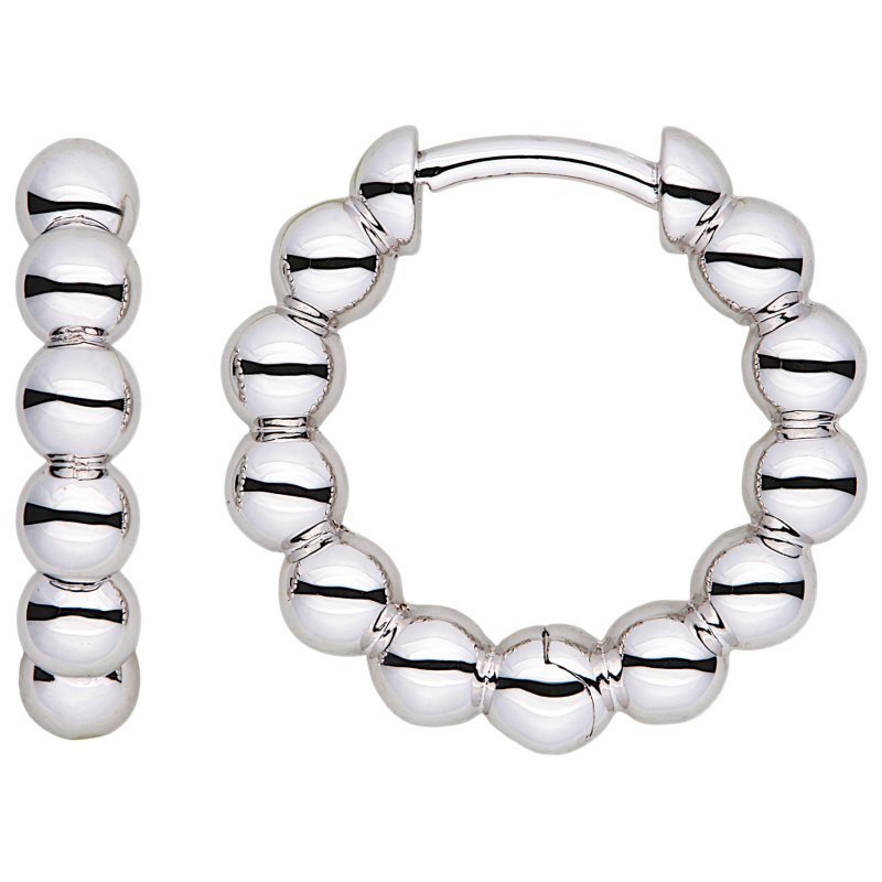 JOBO Creolen Kugeln 925 Sterling Silber Ohrringe
