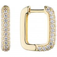 JOBO Creolen vergoldet mit Zirkonia