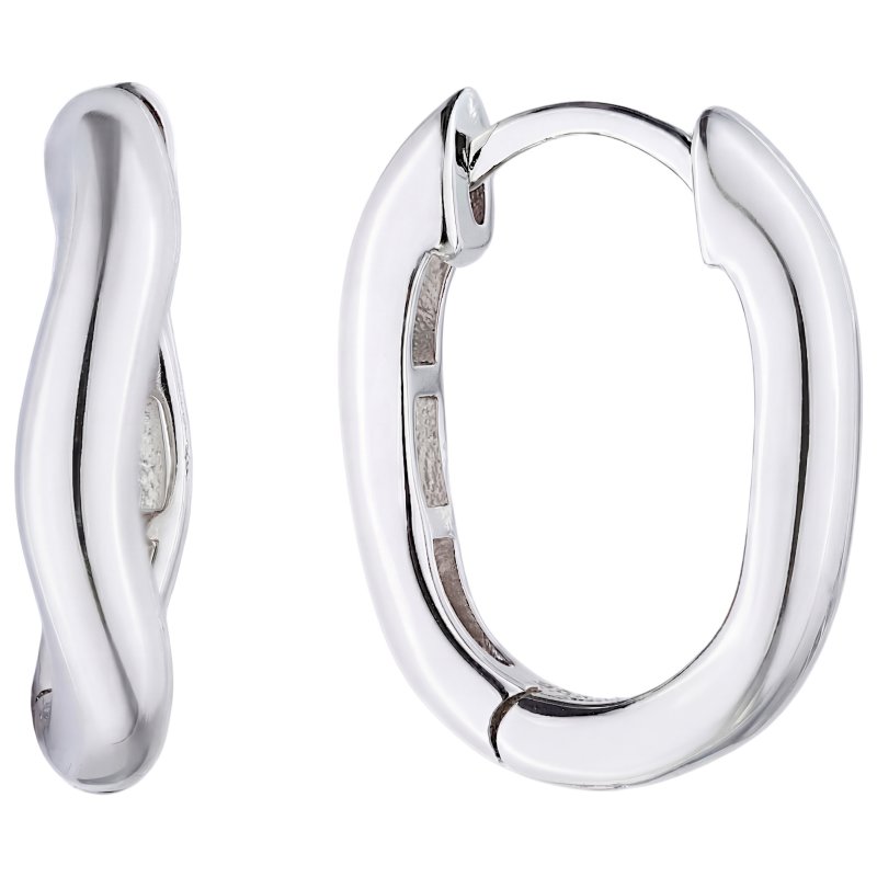 JOBO Creolen geschwungen 925 Sterling Silber Ohrringe