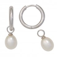 JOBO Creolen mit S��wasser Perlen zum Einh�ngen 925 Sterling Silber