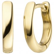JOBO Creolen oval 750 Gold Gelbgold Ohrringe Goldcreolen Goldohrringe