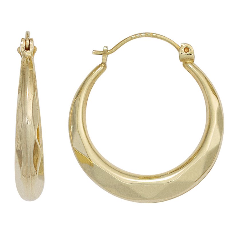 JOBO Creolen rund 585 Gold Gelbgold Ohrringe Goldohrringe Goldcreolen