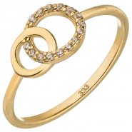 JOBO Damenring 333 Gold mit Zirkonia