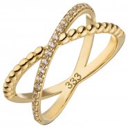 Eleganter JOBO Damenring aus 333 Gold
