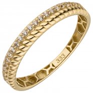 JOBO Damenring Gold mit Zirkonia