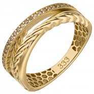 JOBO Damen Ring 333 Gold mit Zirkonia