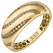 JOBO Damenring 333 Gold mit 45 Zirkonia
