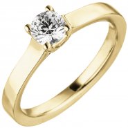 JOBO Damen Ring 585 Gold Gelbgold 1 Diamant Brillant 0,50 ct.Diamantring Solit�r
