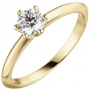 JOBO Damen Ring 585 Gold Gelbgold 1 Diamant Brillant 0,70 ct. Diamantring Solit�r