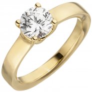 JOBO Damen Ring 585 Gold Gelbgold 1 Diamant Brillant 1,0 ct. Diamantring Solit�r