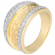 JOBO Damen Ring 585 Gold bicolor 77 Diamanten Brillanten Goldring