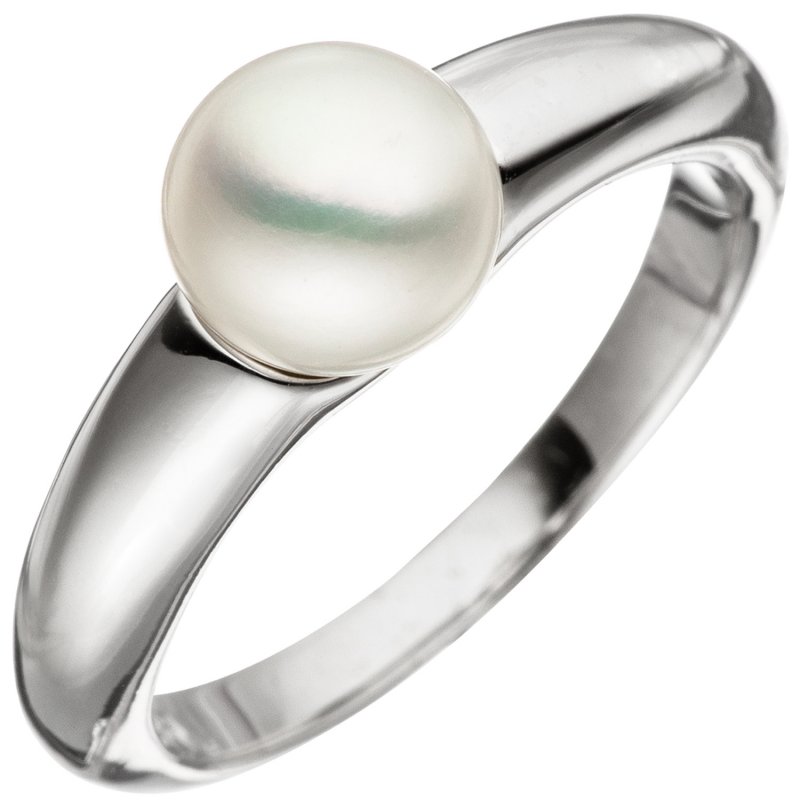 JOBO Damen Ring 925 Sterling Silber 1 S��wasser Perle Perlenring Silberring