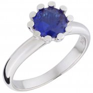 JOBO Damenring Silber mit blauem Spinell