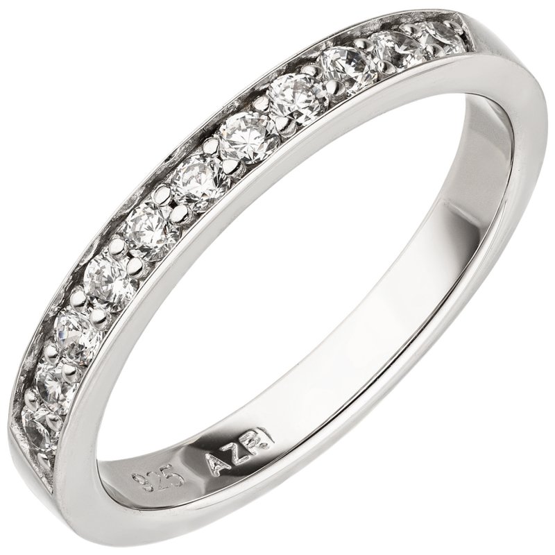 JOBO Damen Ring 925 Sterling Silber 11 Zirkonia