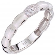 JOBO Damen Silberring mit Zirkonia
