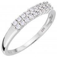 JOBO Damen Ring 925 Silber mit Zirkonia