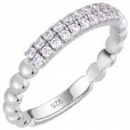 Eleganter Damenring 925 Silber mit Zirkonia