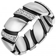 JOBO Damen Ring 925 Sterling Silber 30 Zirkonia Silberring