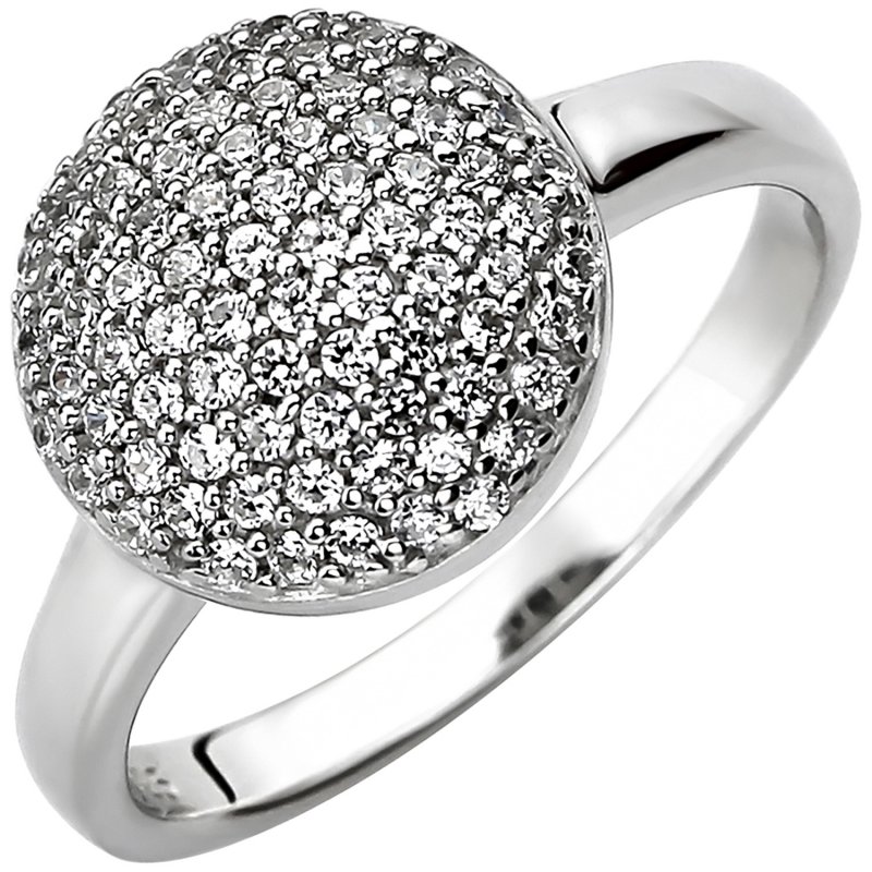 JOBO Damen Ring 925 Sterling Silber 78 Zirkonia Silberring