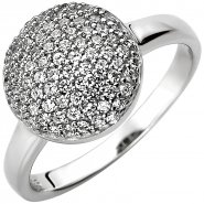 JOBO Damen Ring 925 Sterling Silber 78 Zirkonia Silberring