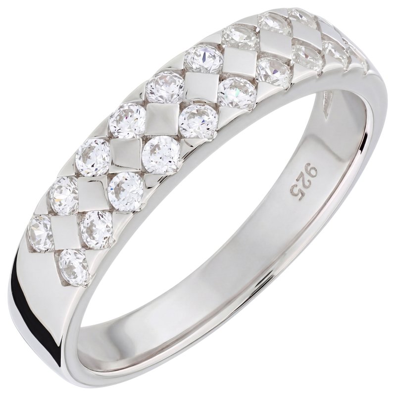 JOBO Damen Ring 925 Sterling Silber Zirkonia Silberring