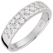 JOBO Damenring 925 Silber mit Zirkonia