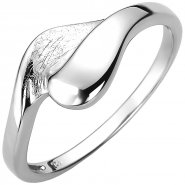 JOBO Damen Ring 925 Sterling Silber eismatt Silberring