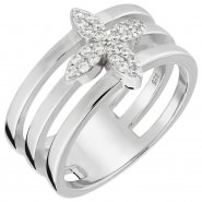 JOBO Ring Damen 925 Silber mit Zirkonia