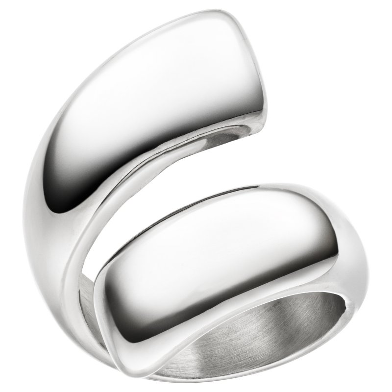 JOBO Damen Ring Edelstahl breit offen