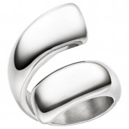 JOBO Damen Ring Edelstahl breit offen