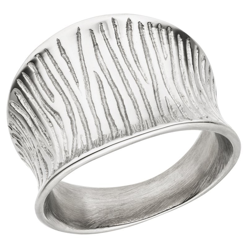 JOBO Damen Ring Edelstahl breit